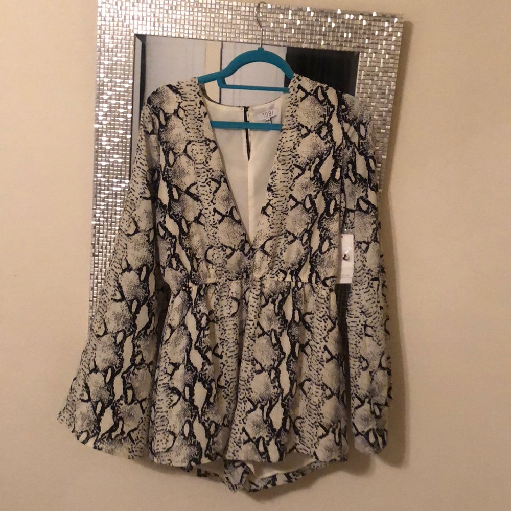 Tobi snakeskin romper